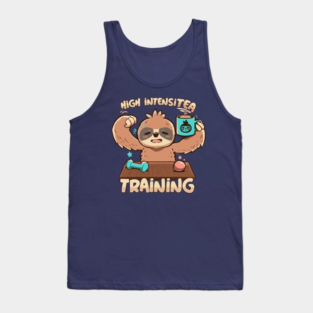 High IntensiTEA Training Sloth Tank Top by TechraNova